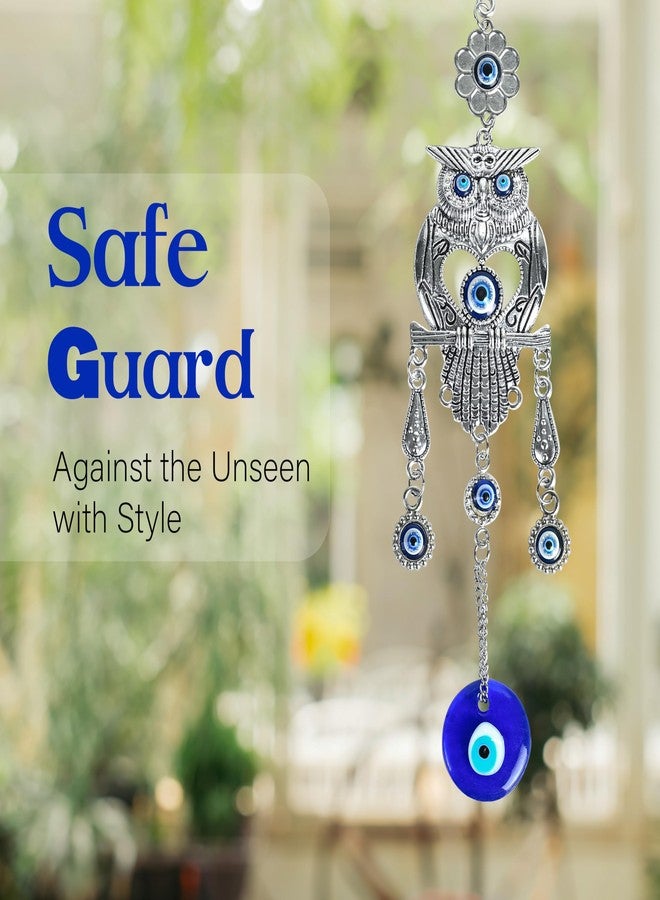 ZAICUS Metal Blue Evil Eye Owl Wall Hanging Protection, Good Luck, and Positive Energy Decor for Home & Office, Spiritual Guardian Symbol for Safety & Harmony, Ideal Gift for Loved Ones - Image 5